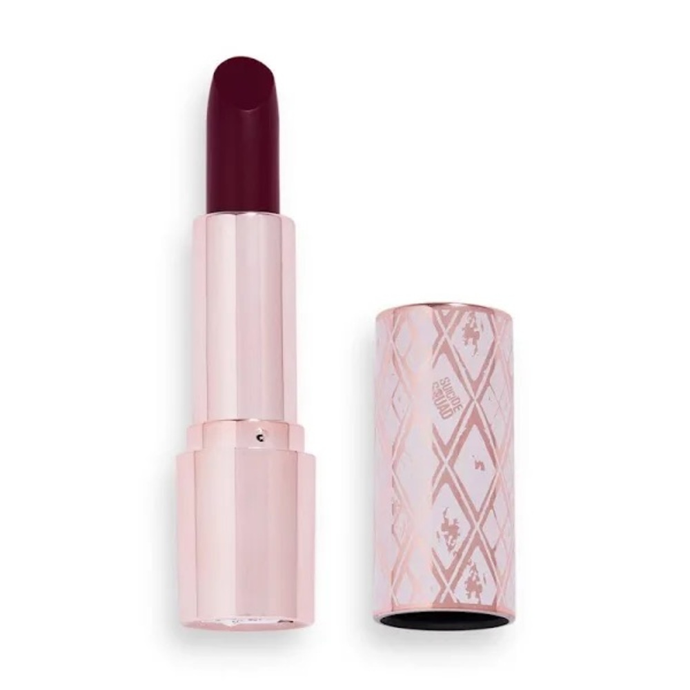 Revolution quinn joker red Lipstick MAD LOVE goth burgundy maroon lips hot - Picture 8 of 8